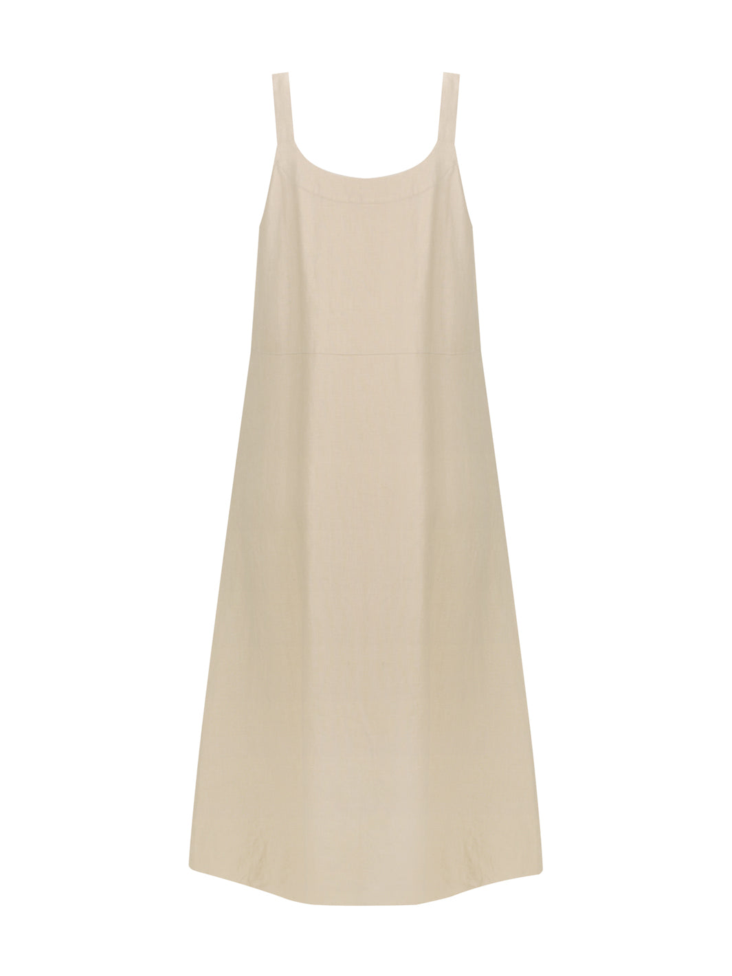 Beige linen dress