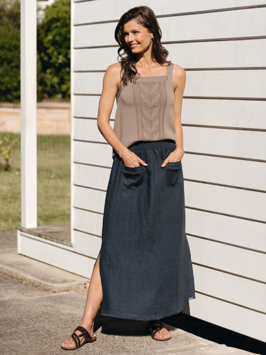 Adrift Merino Wool Knit Top Elm