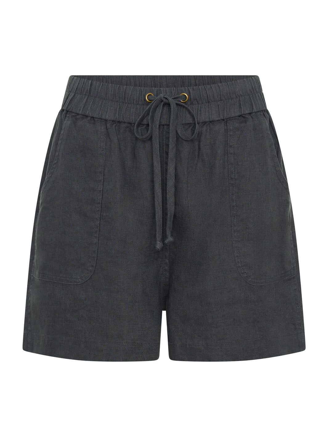 Anika Linen Shorts Charcoal