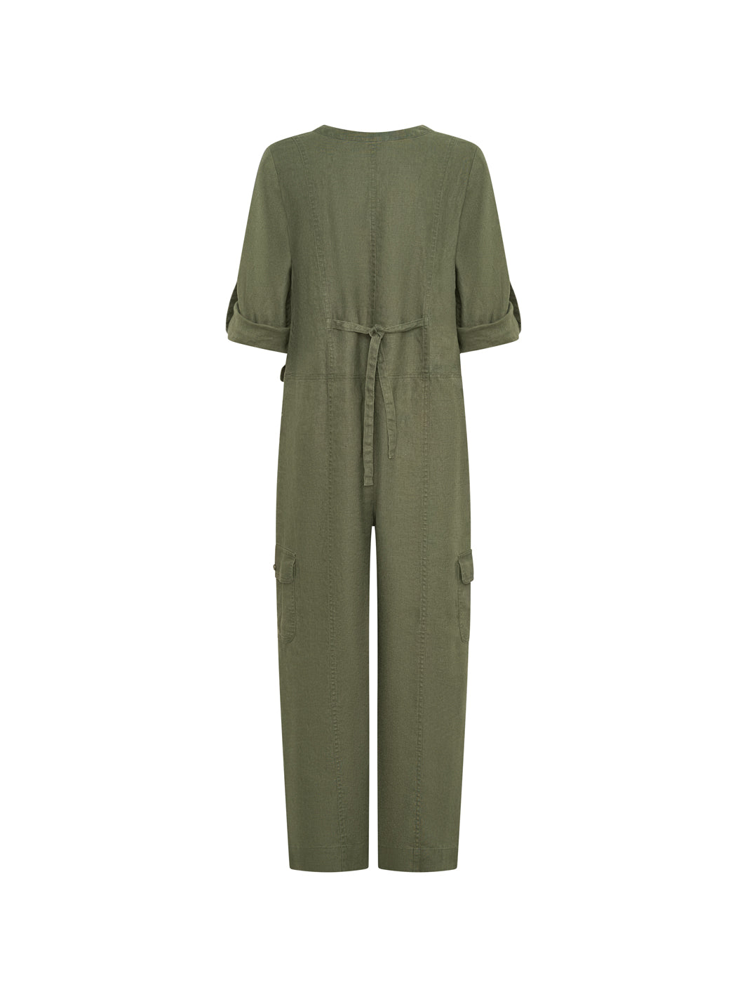 Mara Linen Jumpsuit Olive