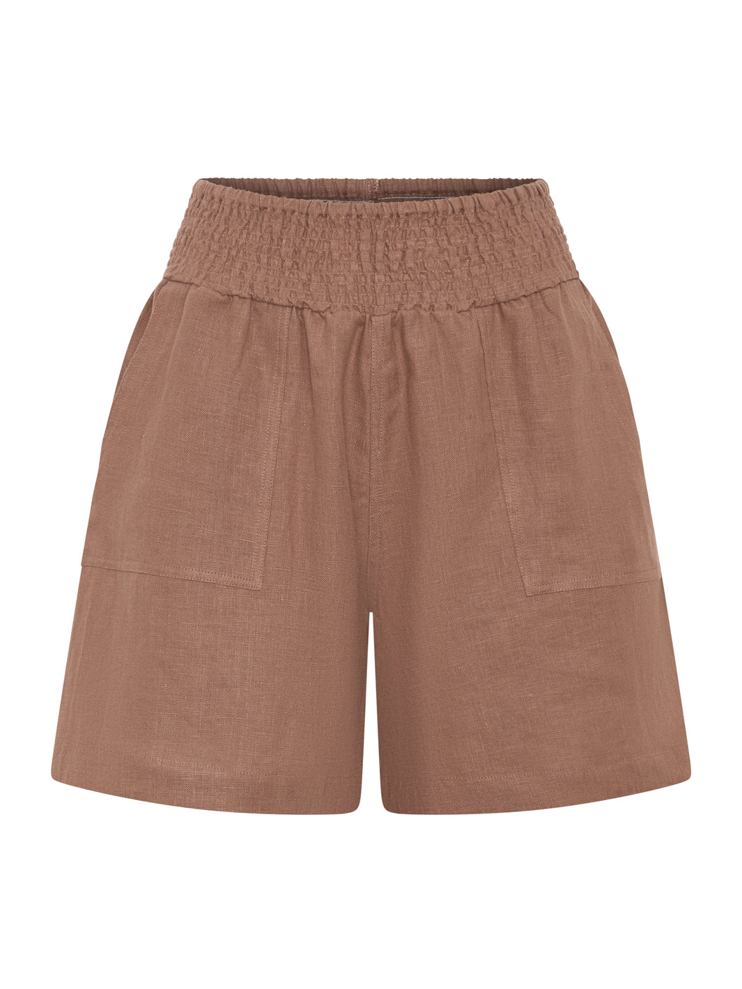Mae French Linen Shorts Desert Sand