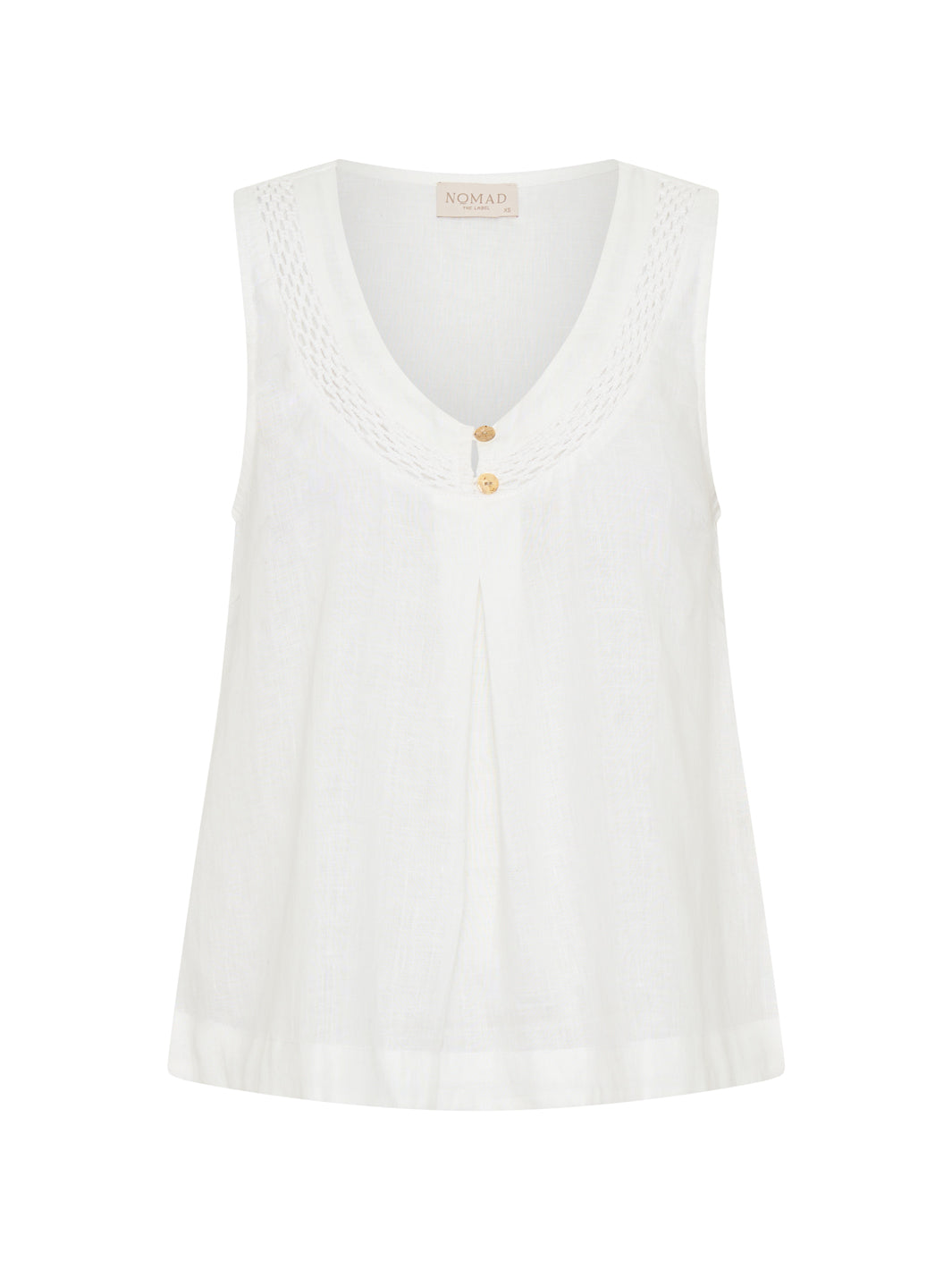 Suvi Linen Top White
