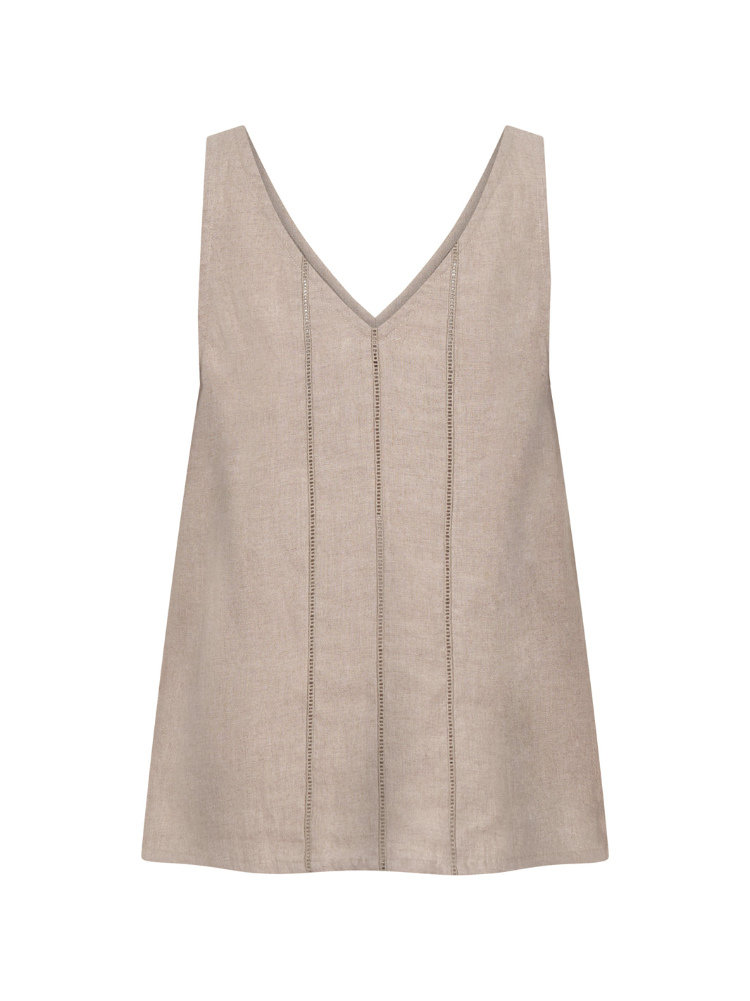 Giana Linen Top Almond