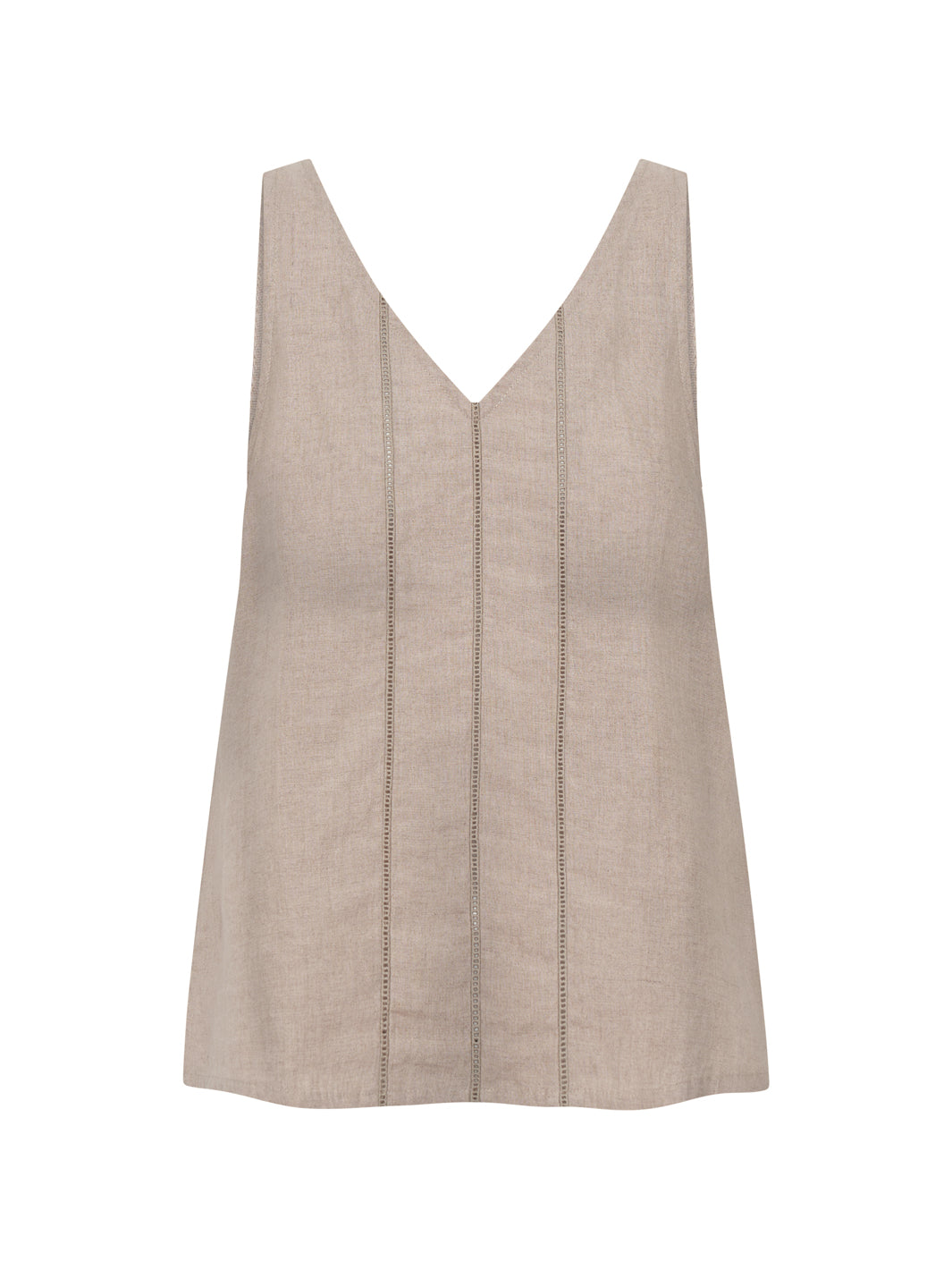 Giana Linen Top Almond