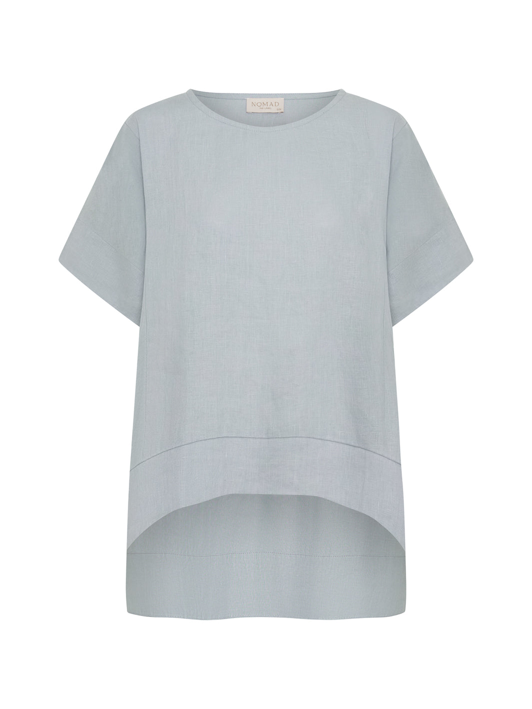 Costa French Linen and Cotton Top Slate Blue