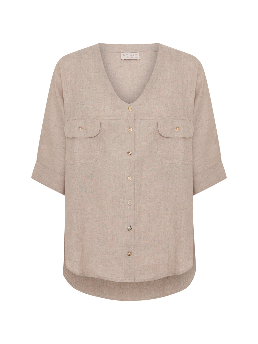 Dune French Linen Shirt Almond