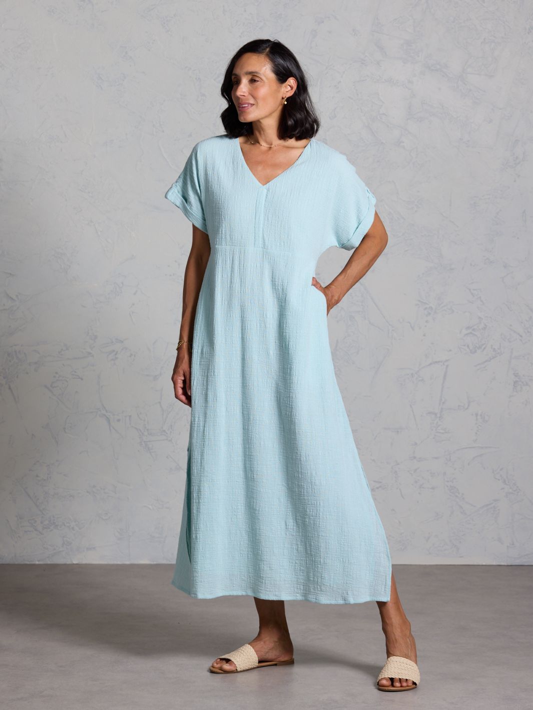 Catalina Cotton Dress Seaglass
