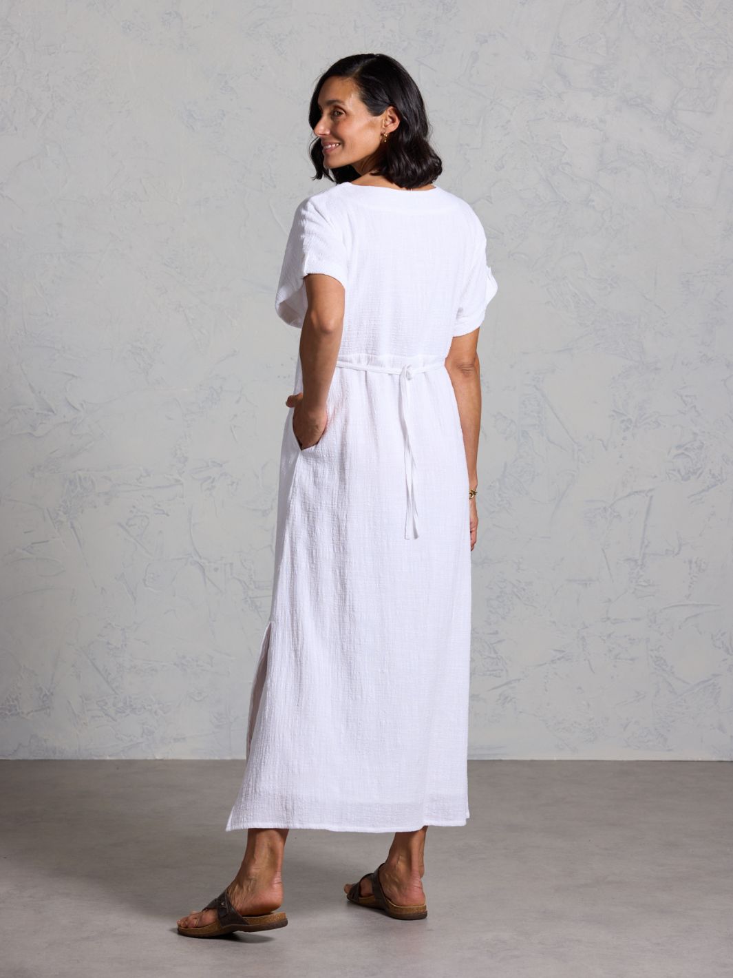 Catalina Cotton Dress White