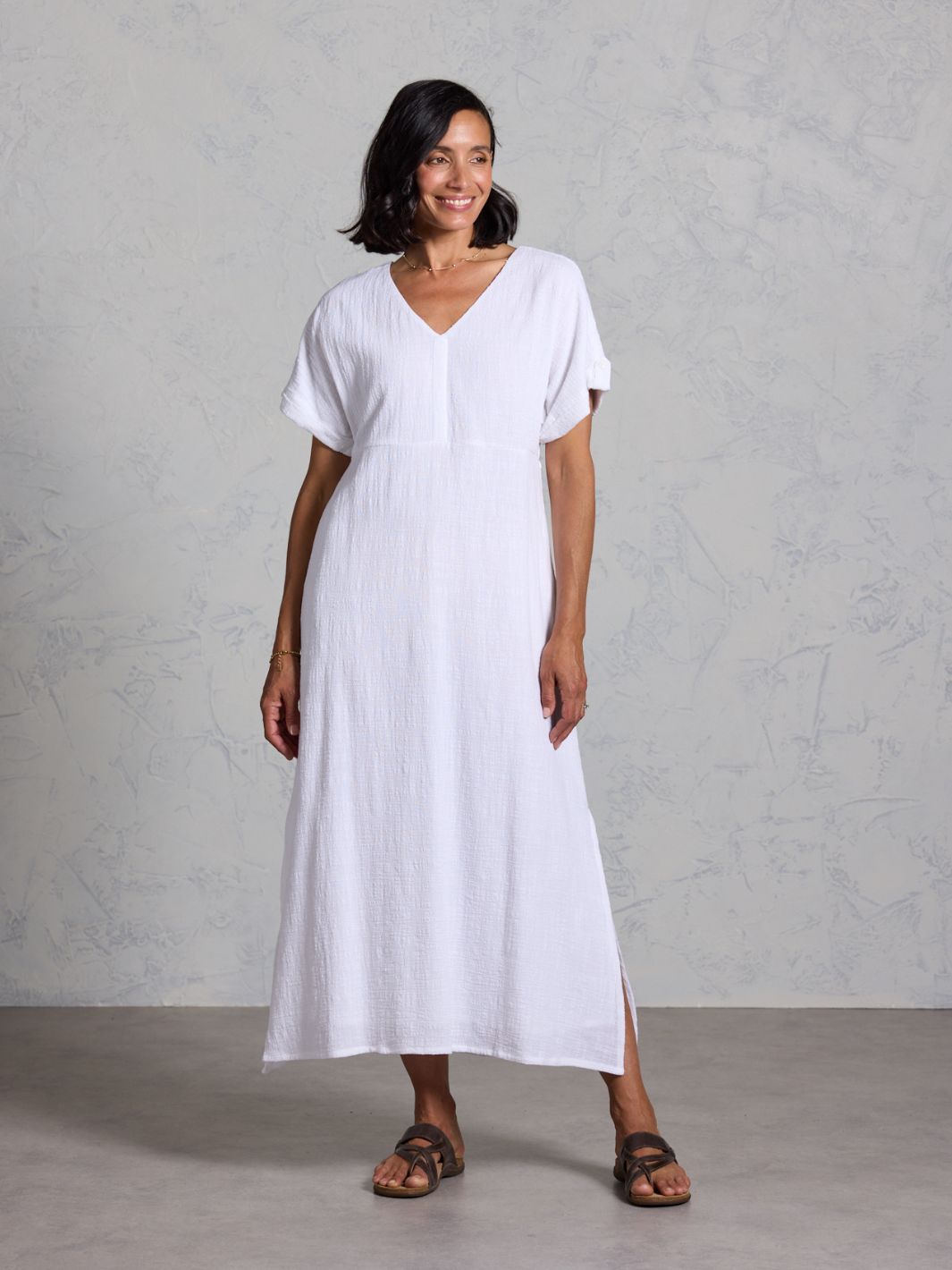 Catalina Cotton Dress White