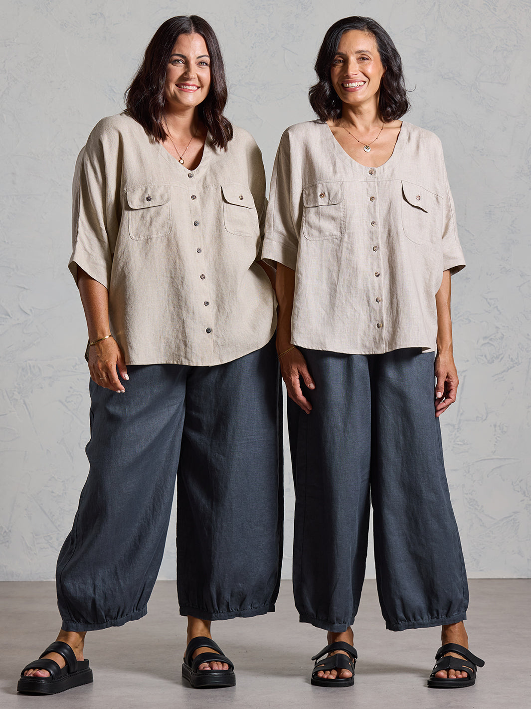 Dune French Linen Shirt Almond