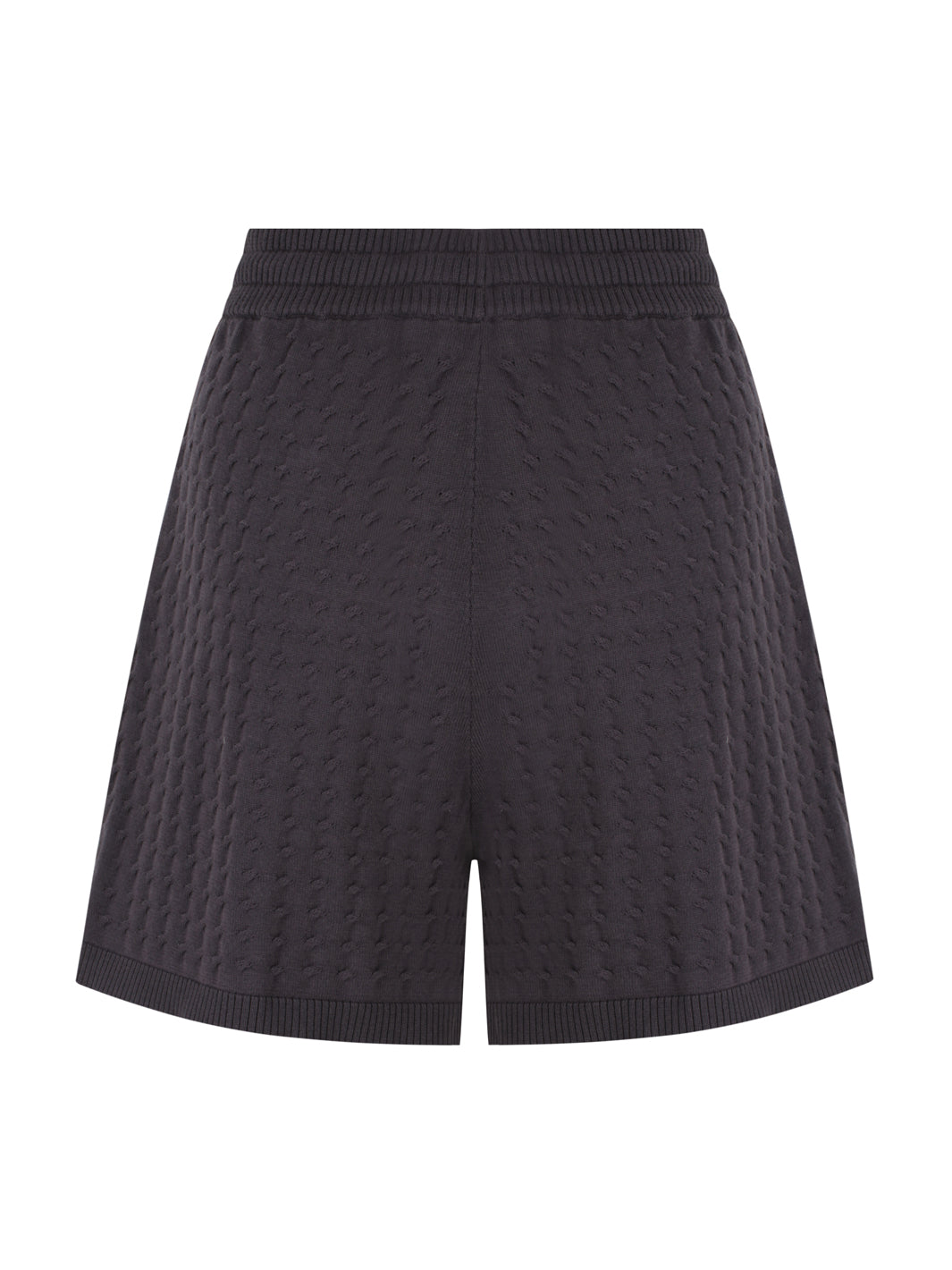 Lennox Cotton Knit Shorts Charcoal