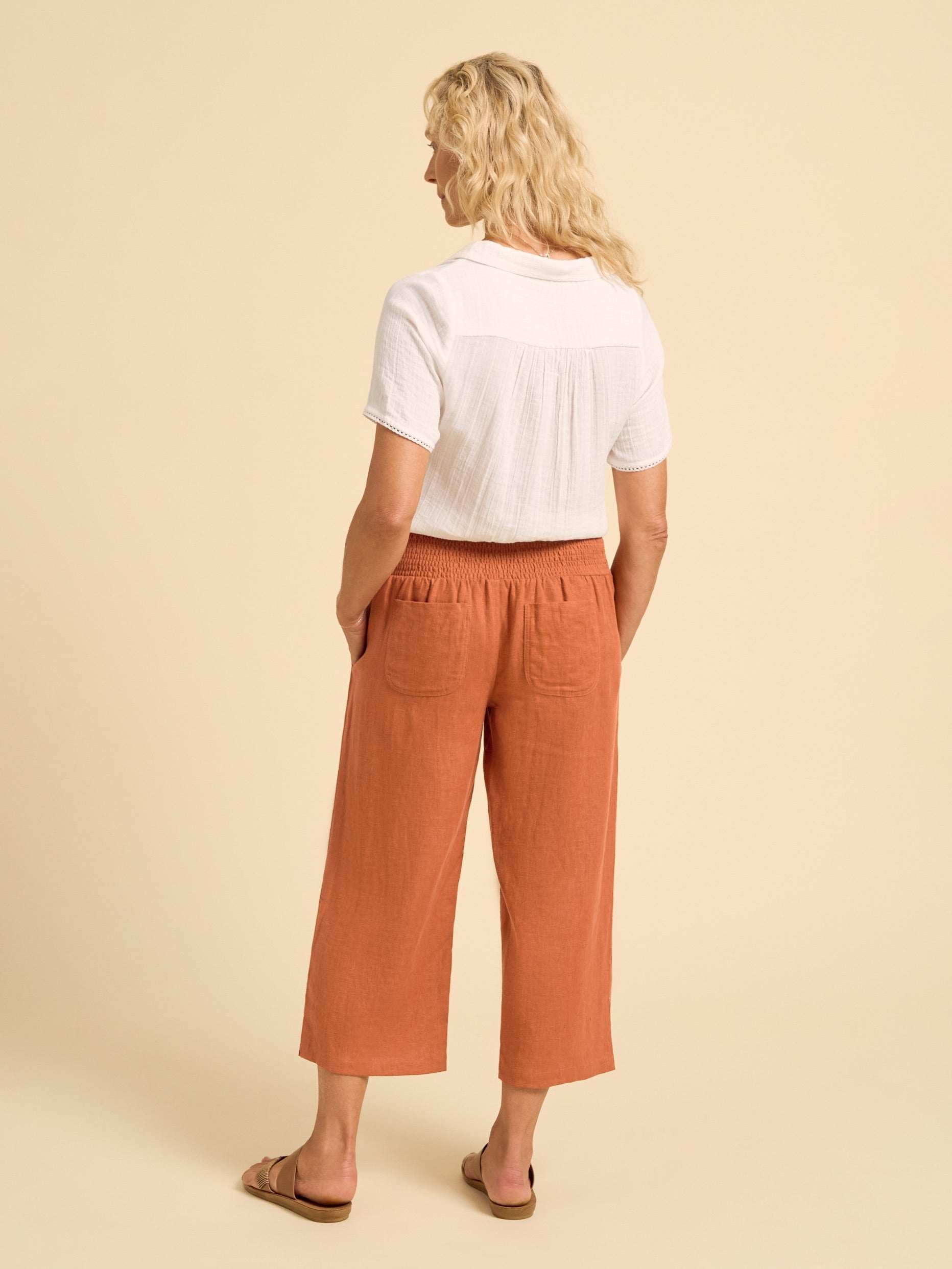 Latina Linen Pants Rust