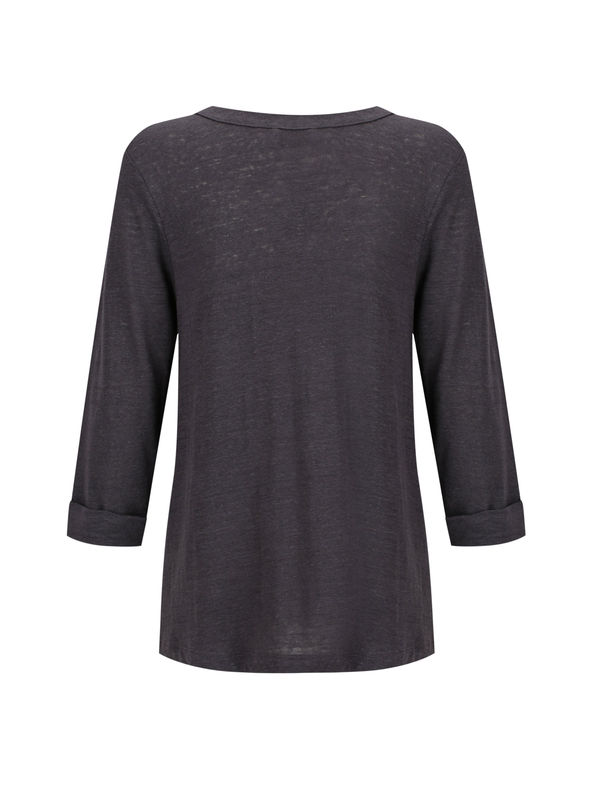 Dark gray long-sleeve shirt on a white background