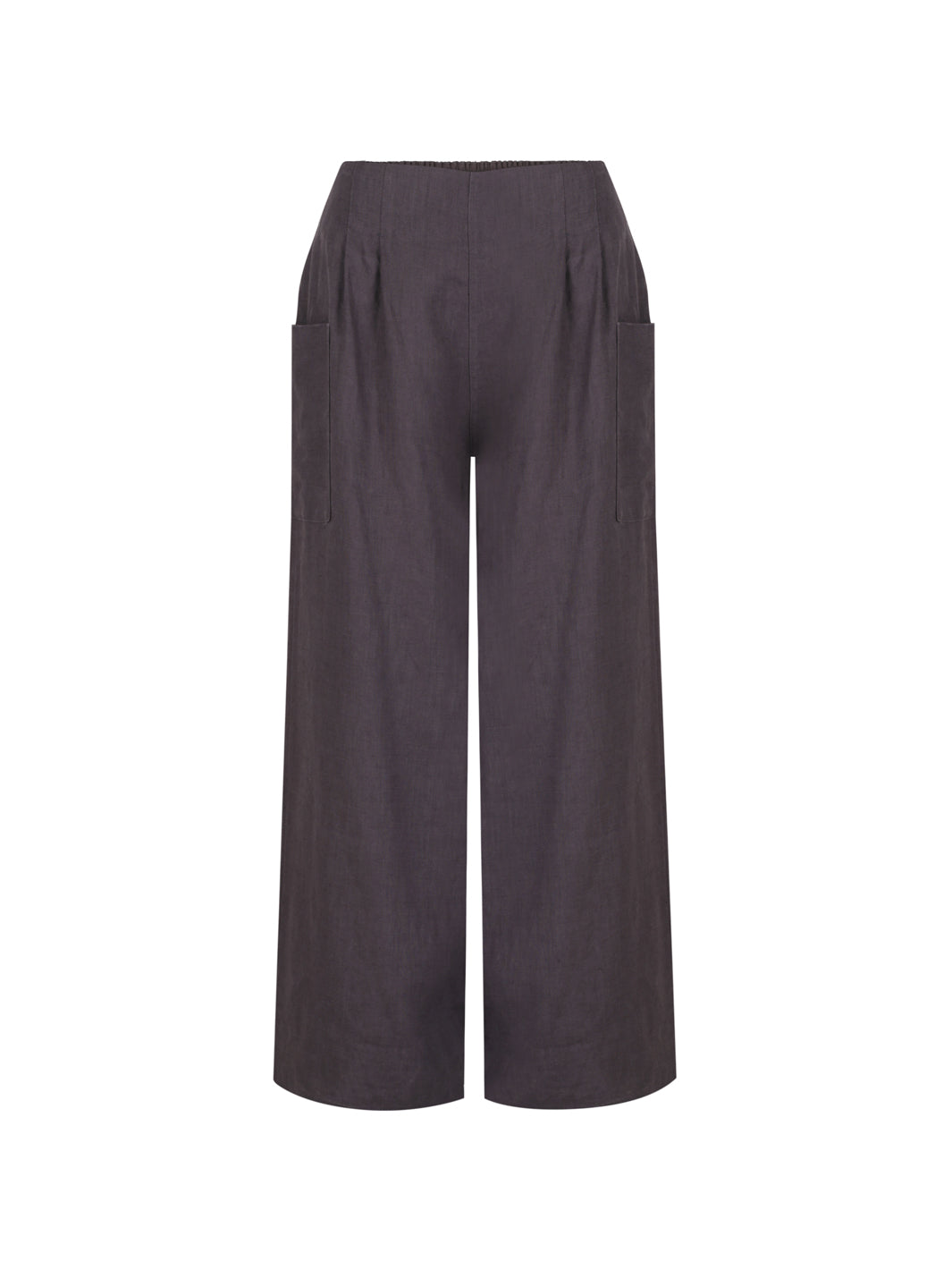 Milos Linen Pants Charcoal