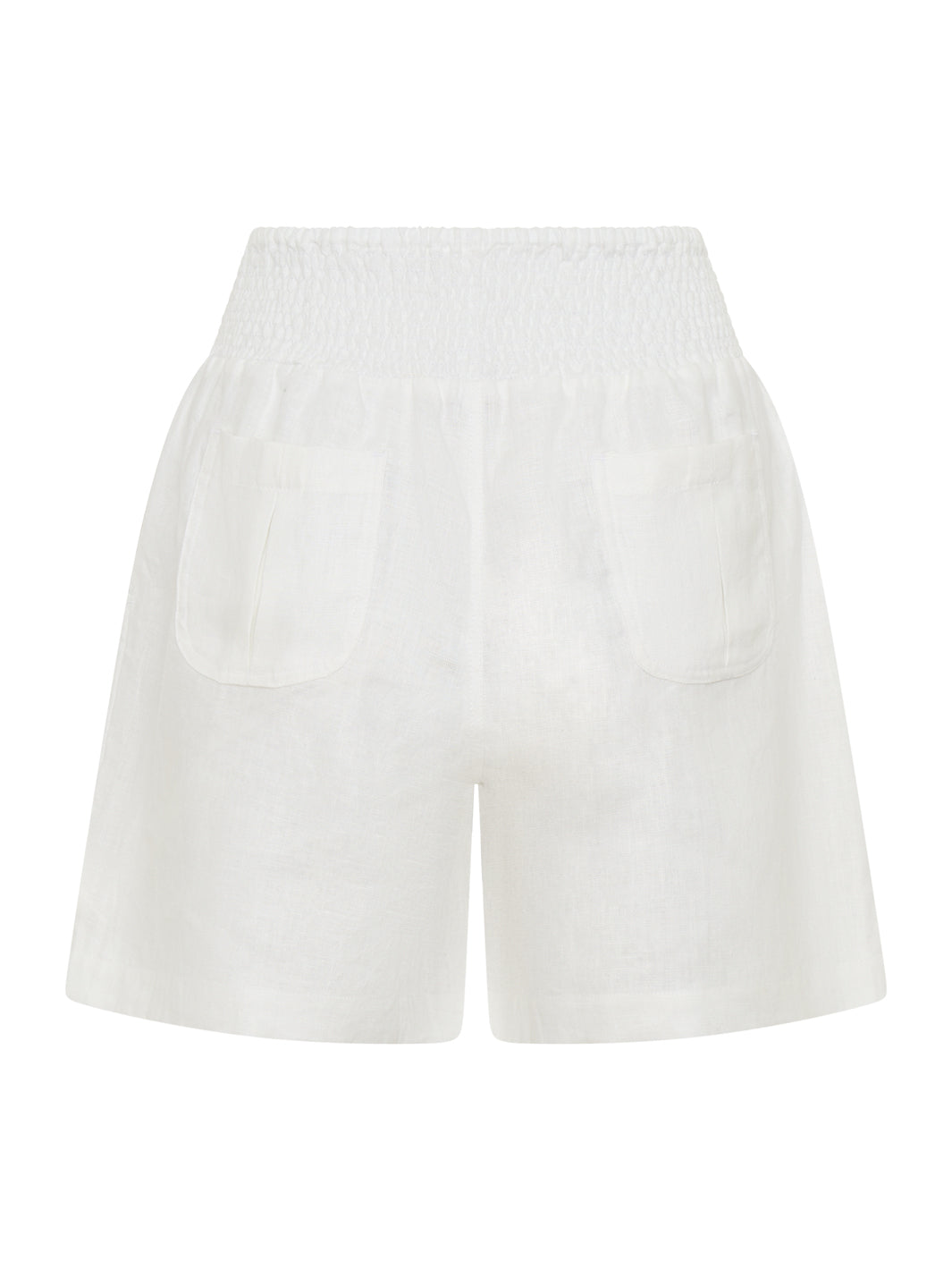 White shorts on a white background