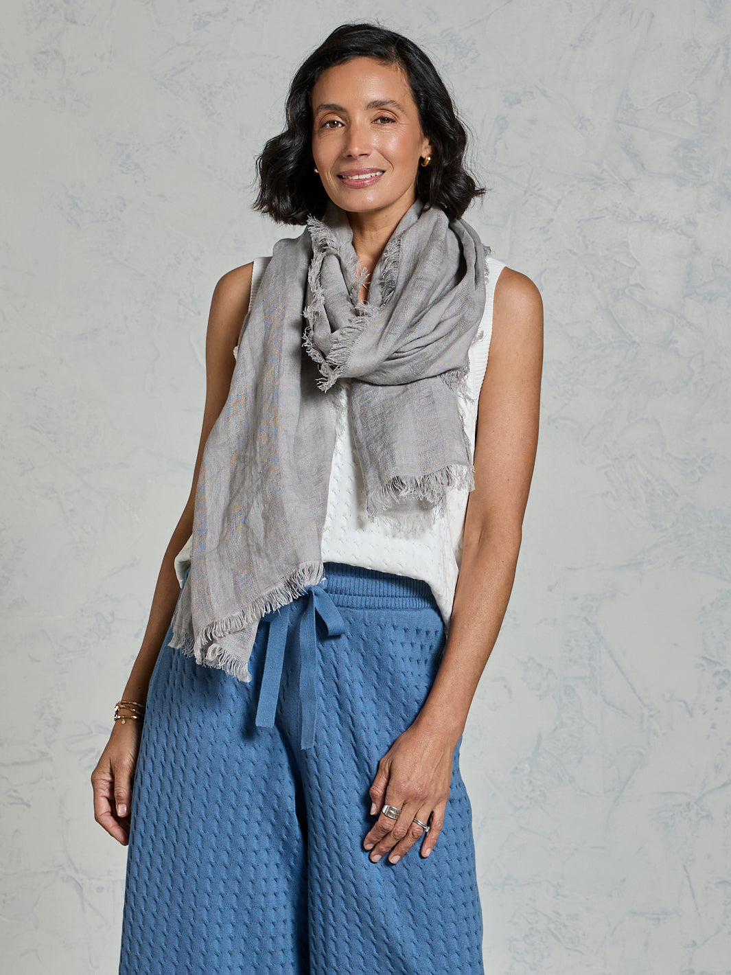 Kiama Linen Scarf Fog
