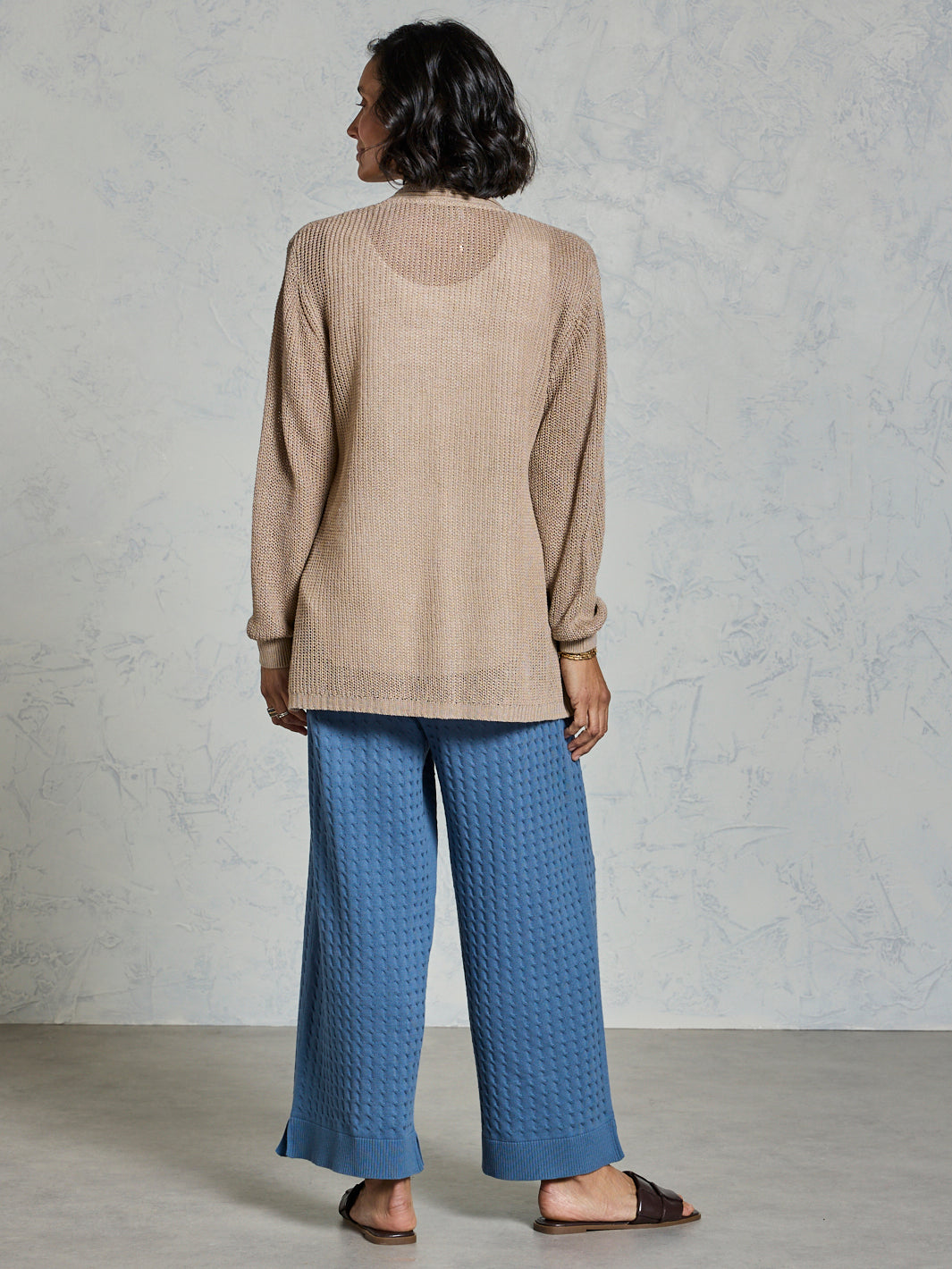 Tathra Organic Linen Knit Cardigan Tuffet