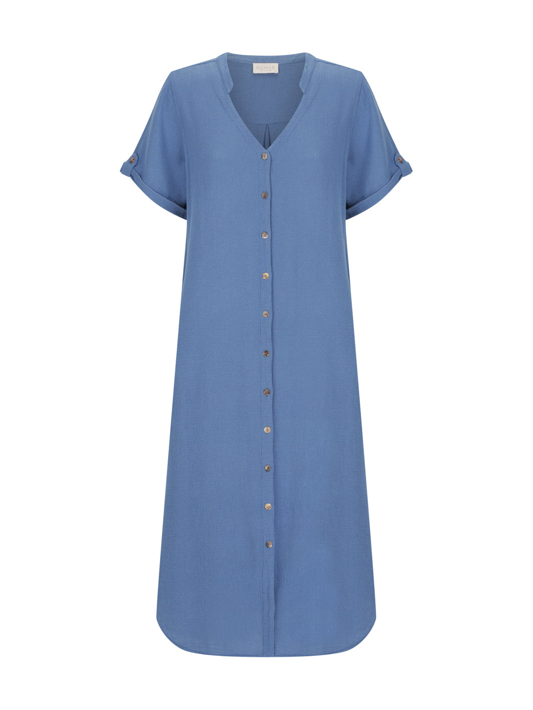 Athena Cotton Dress Aegean Blue