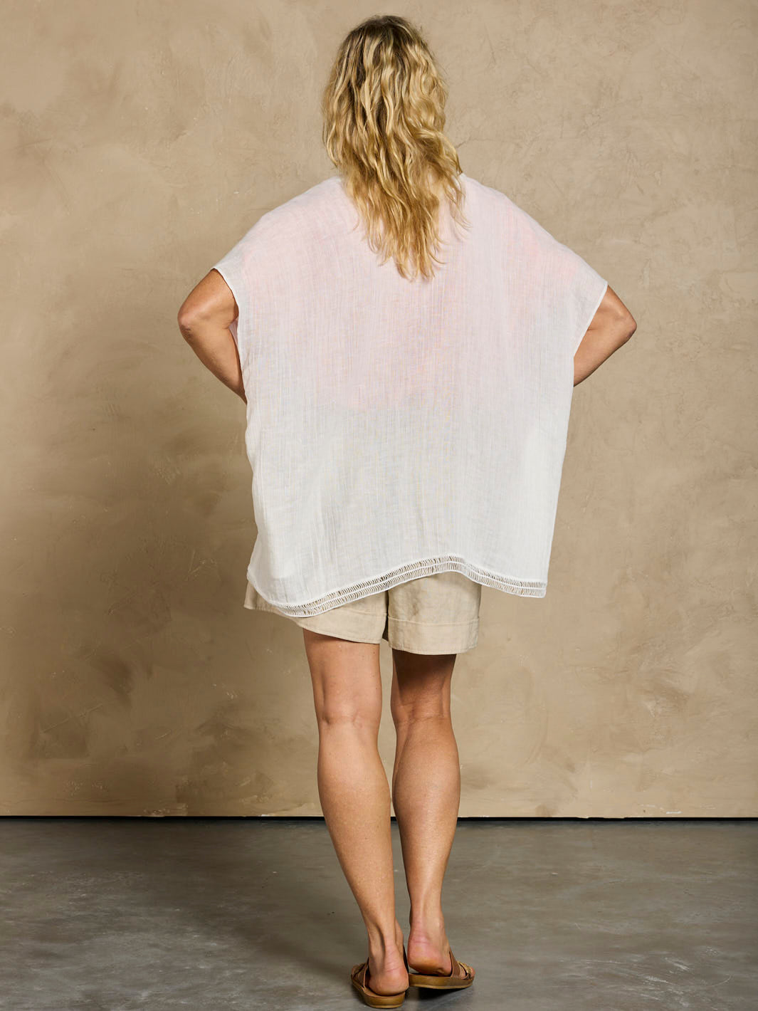 Rhea Linen Kimono Coconut