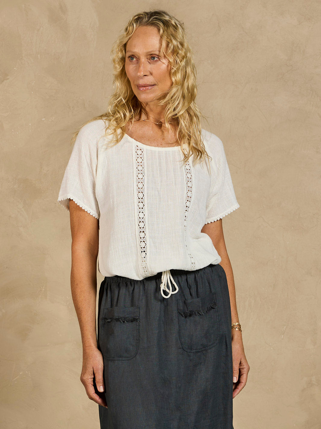 Daisy Organic Cotton Blouse Ivory