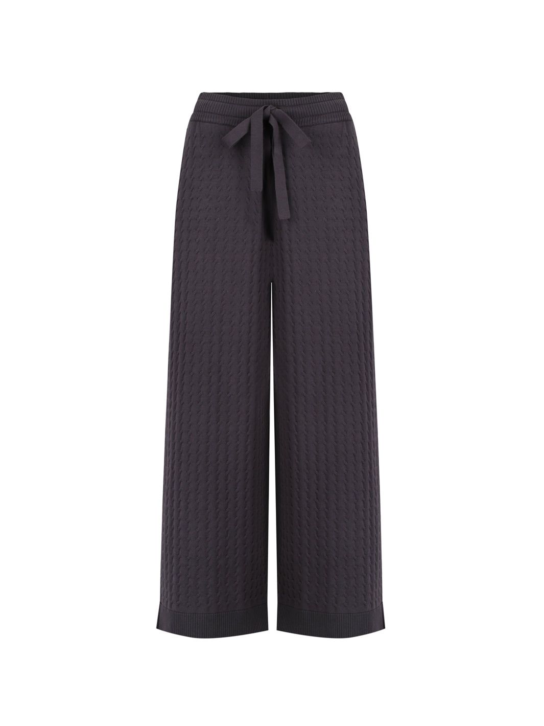 Pambula Cotton Knit Pants Charcoal