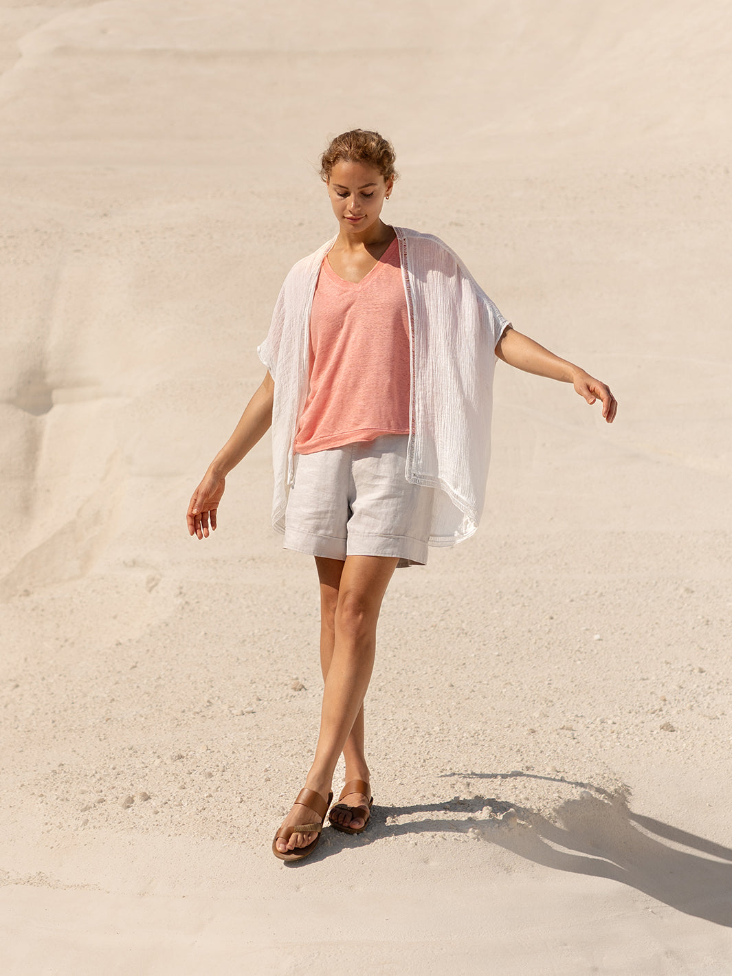 Rhea Linen Kimono Coconut