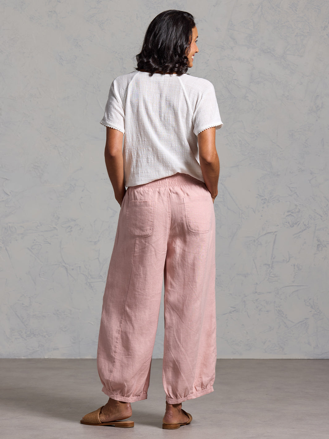 Sadhu French Linen Pants White
