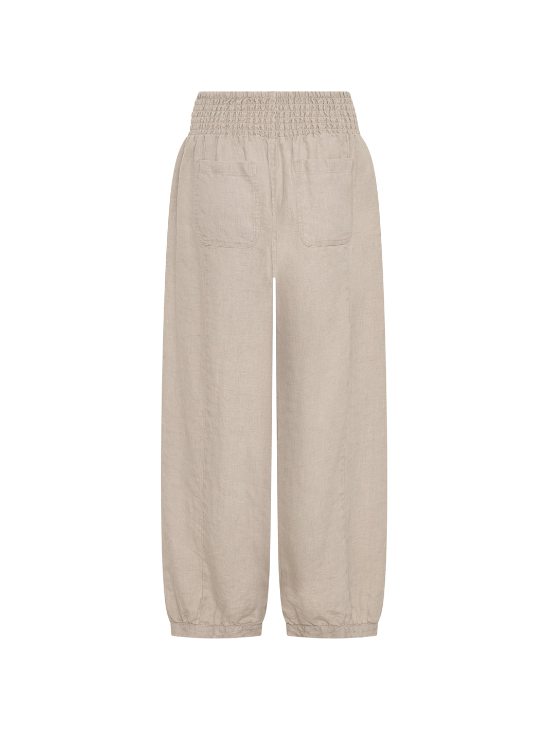 Beige pants on a white background.