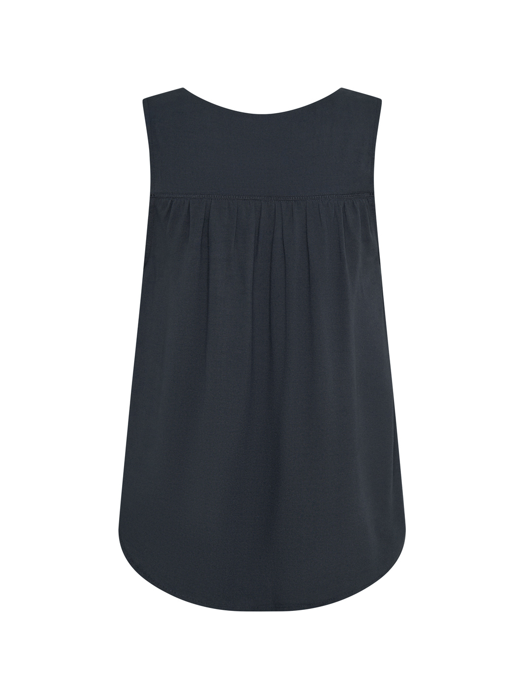 Black top on white background.