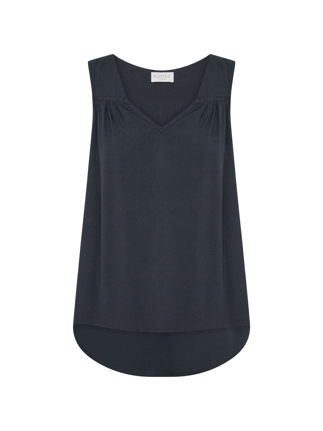 Black top on white background.