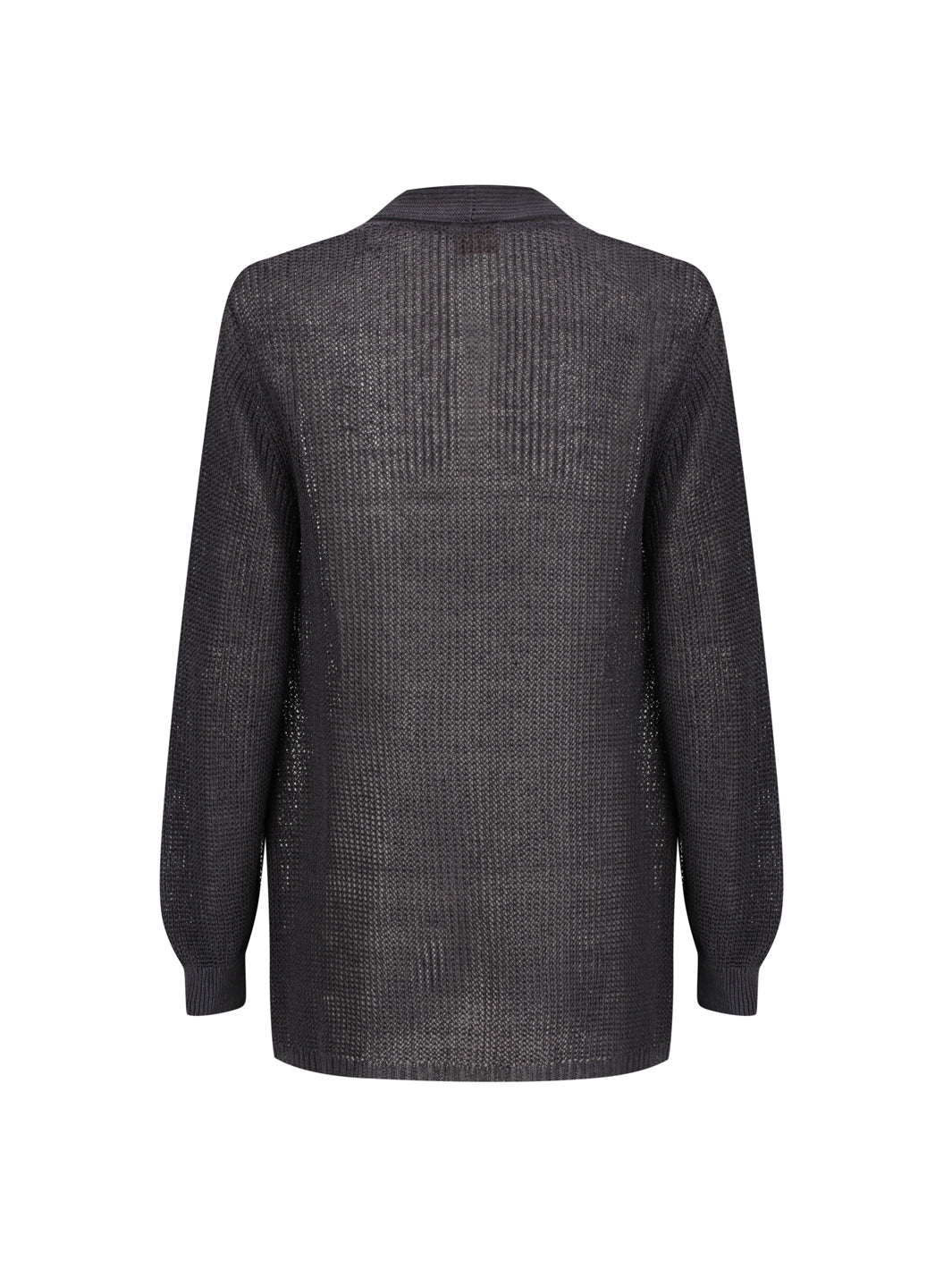 Tathra Organic Linen Knit Cardigan Charcoal