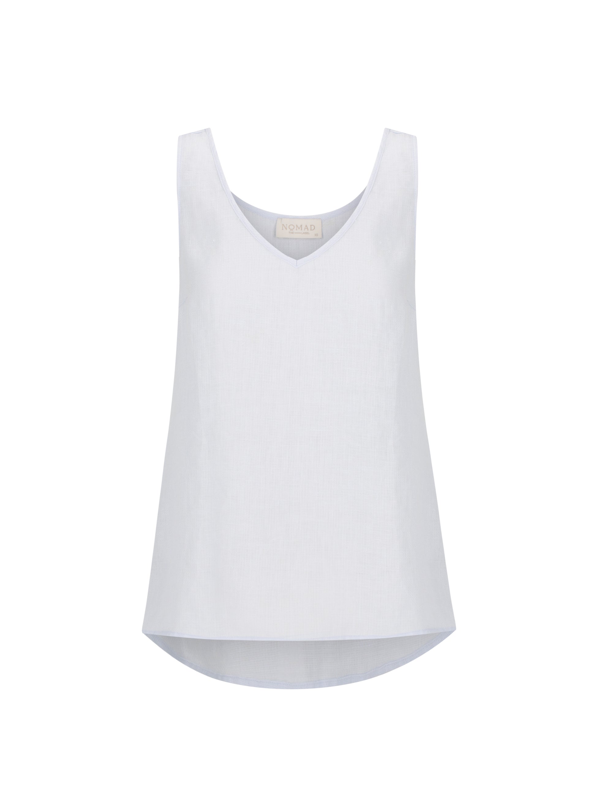Light tank top on a white background