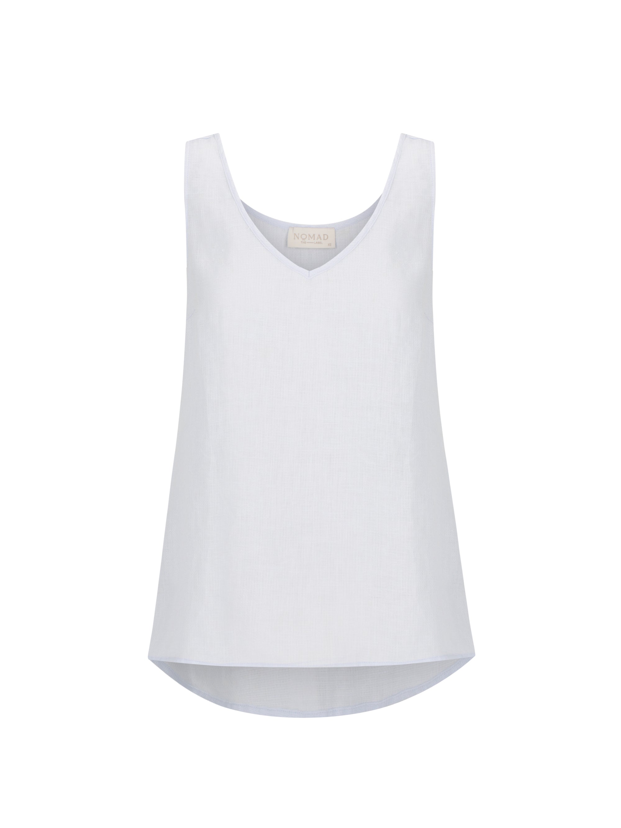 Light tank top on a white background