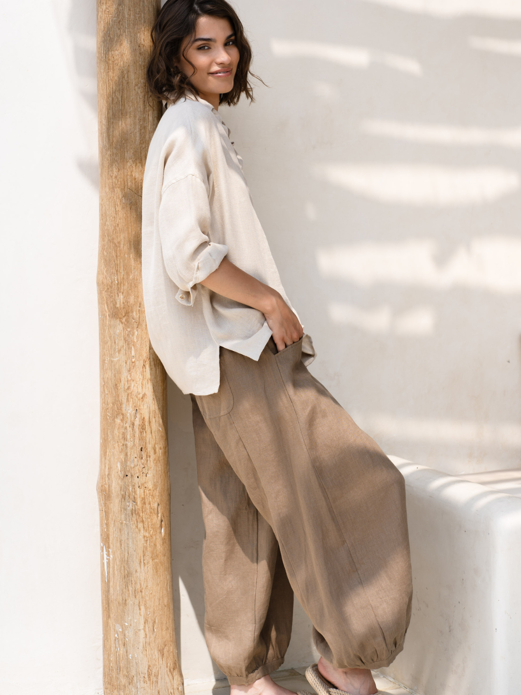 Sadhu French Linen Pants Cinnamon