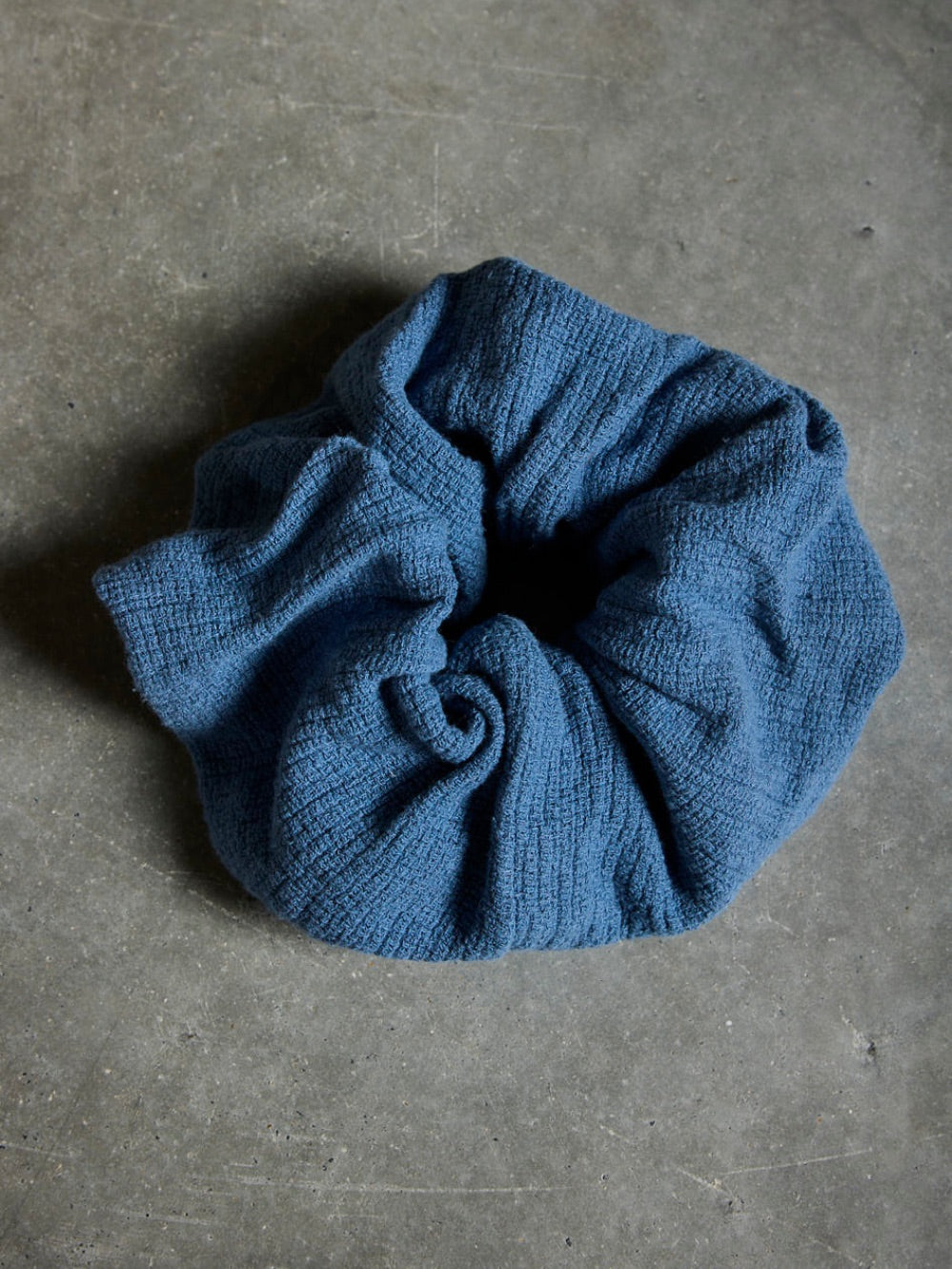 Jumbo Fresco Cotton Scrunchie Aegean Blue