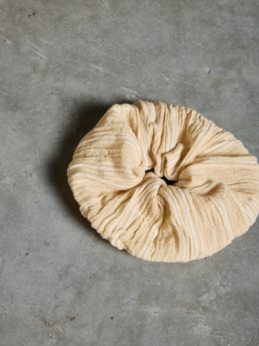 Jumbo Cotton Scrunchie Sand Stripe