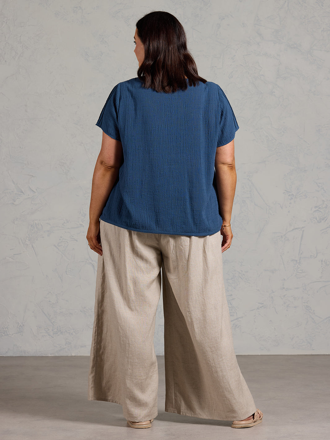 Biarritz Organic Cotton Top Navy