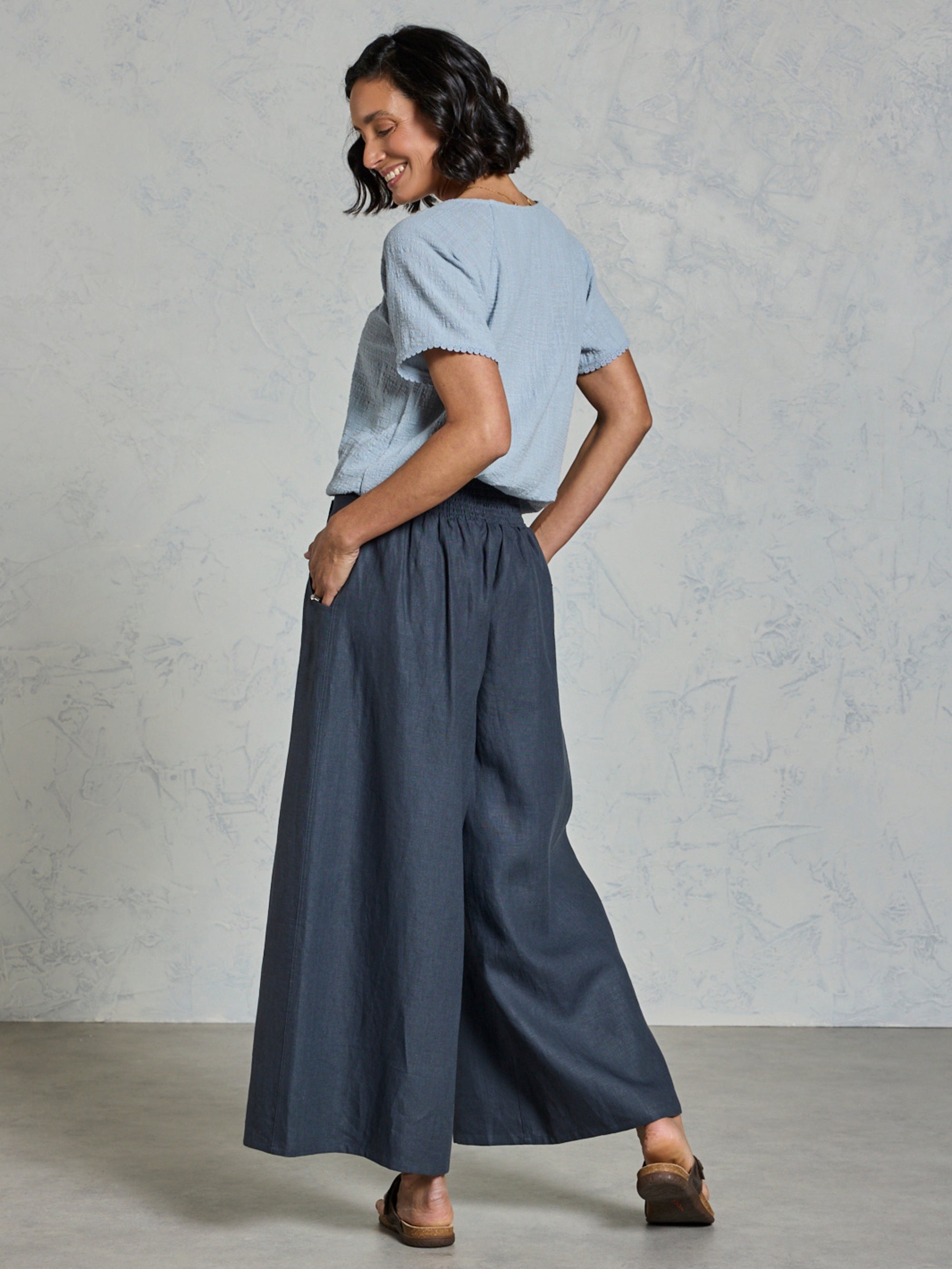 Portillo Linen Pants Charcoal