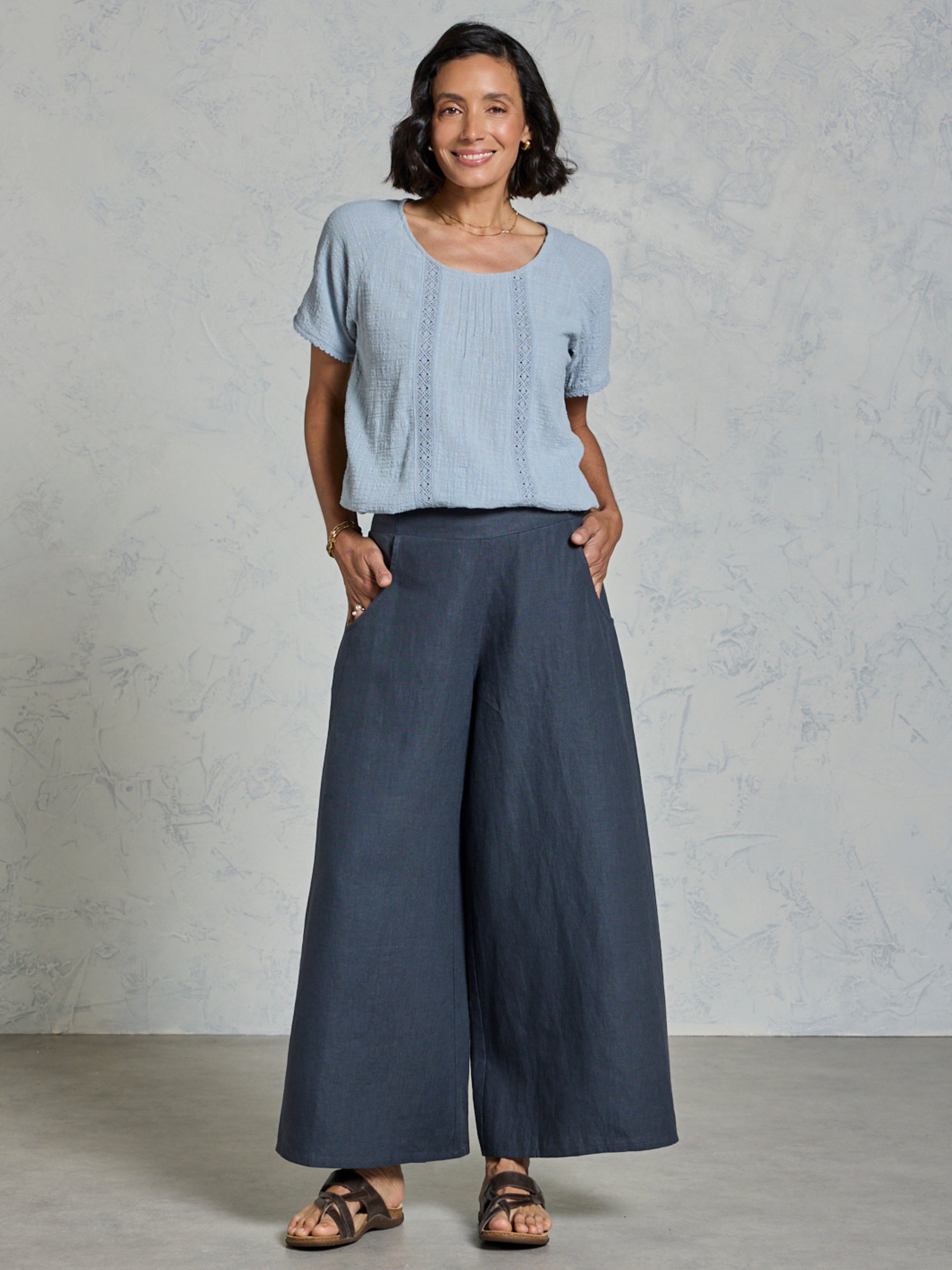 Portillo Linen Pants Charcoal