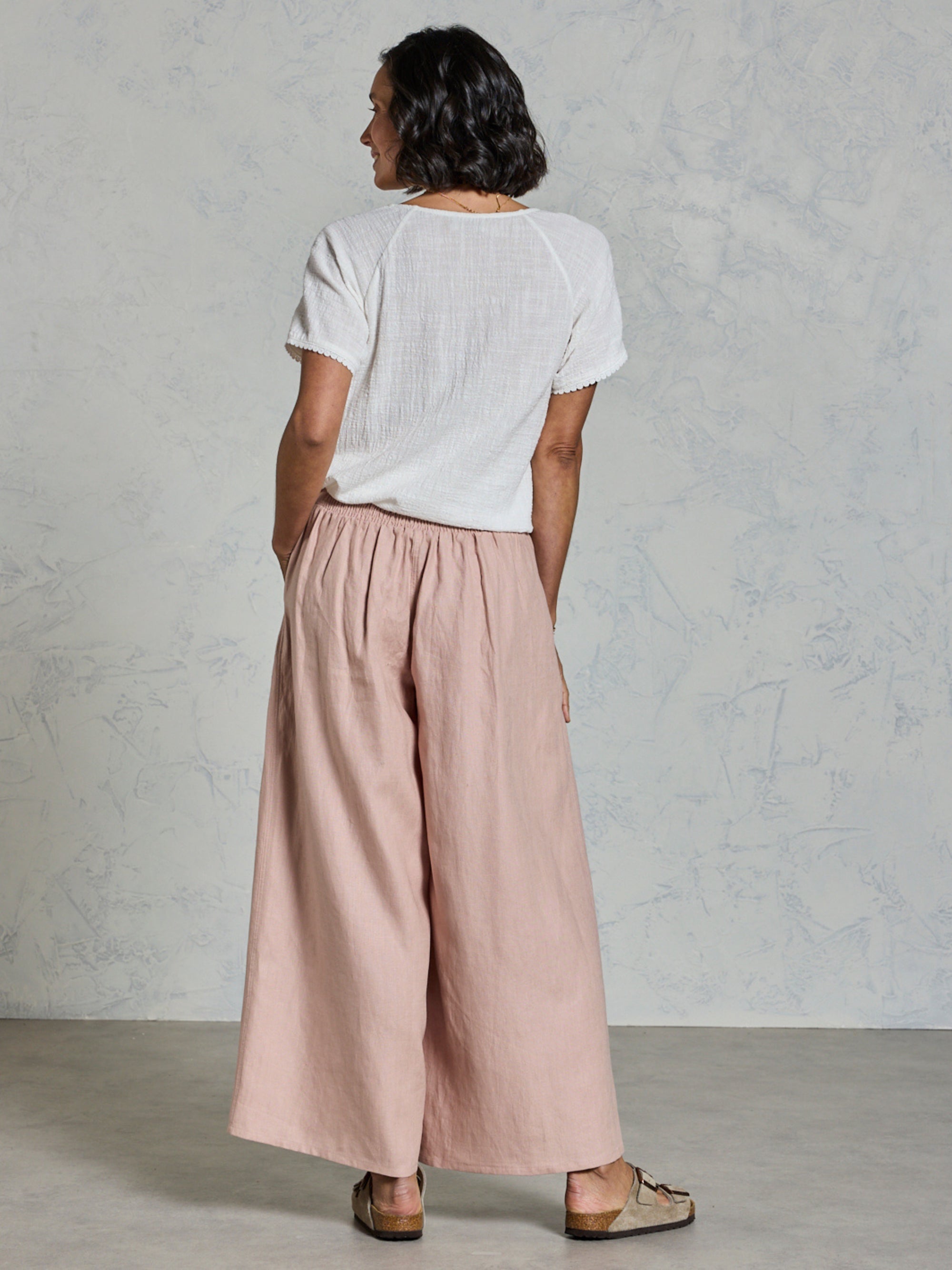 Portillo Linen Pants Tea Rose