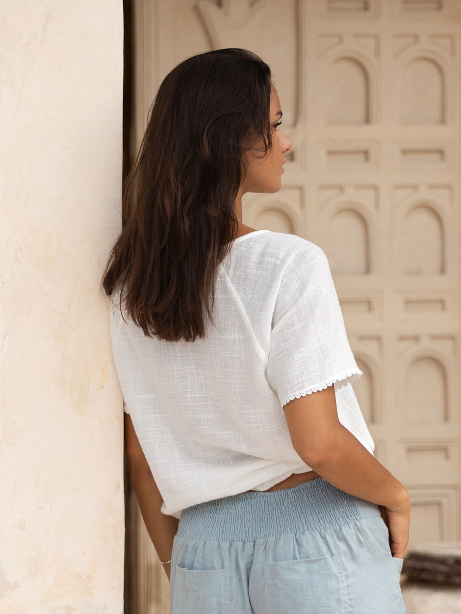 Daisy Cotton Blouse Ivory