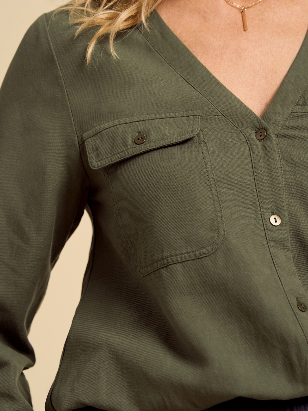 Yves Cargo Top Olive