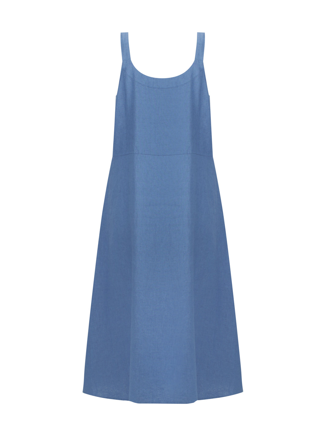 Blue linen dress 