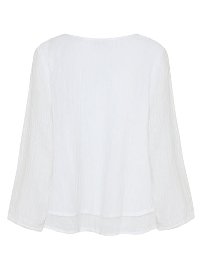Image features Viola Linen Top in White
