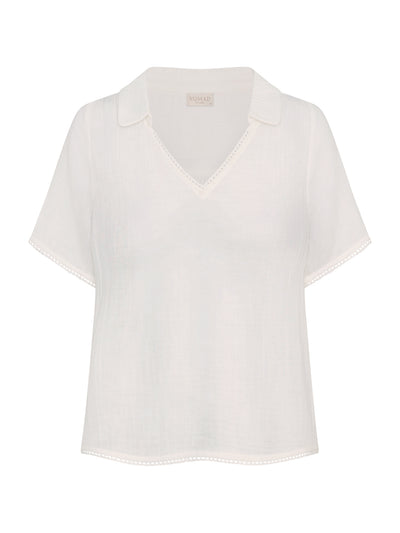 Henley Cotton Top Coconut