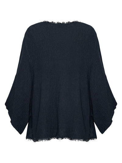 Image features Isla Linen Blend Kimono in Charcoal
