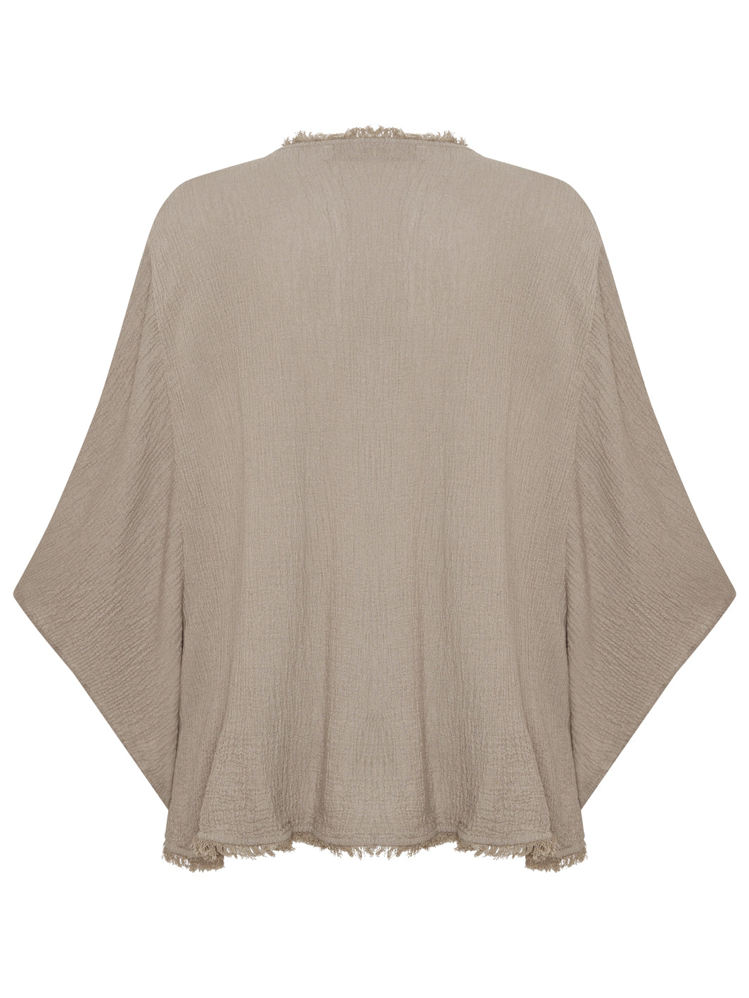 Image features Isla Linen Blend Kimono in Taupe