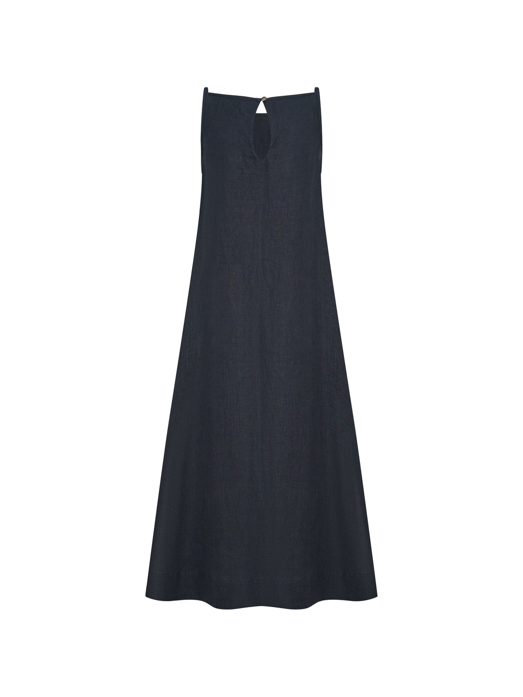 Image features Peony Linen Dress in Charcoal