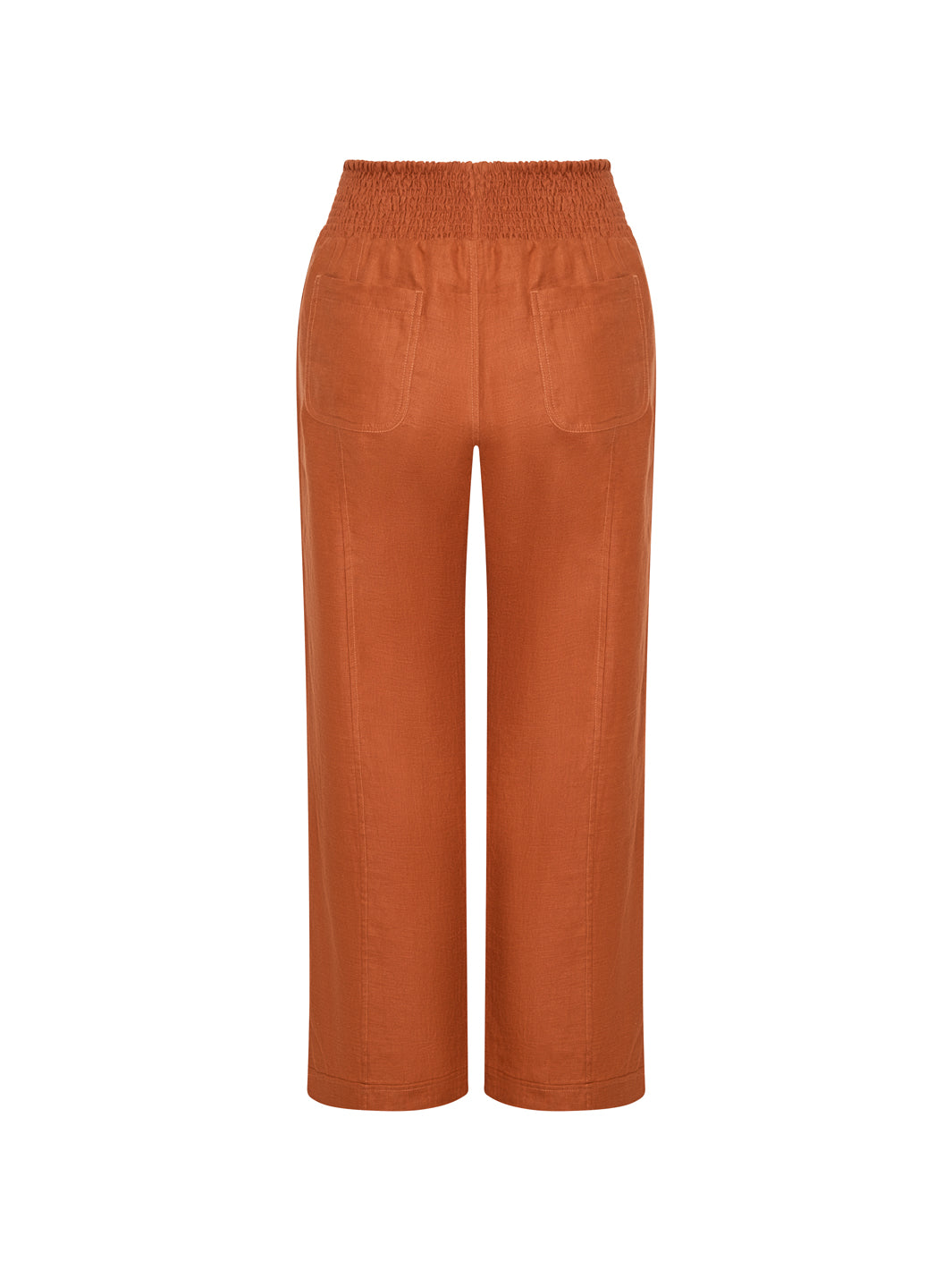Image features Morrissey Linen Twill Pants in Rust
