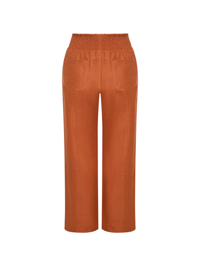Image features Morrissey Linen Twill Pants in Rust